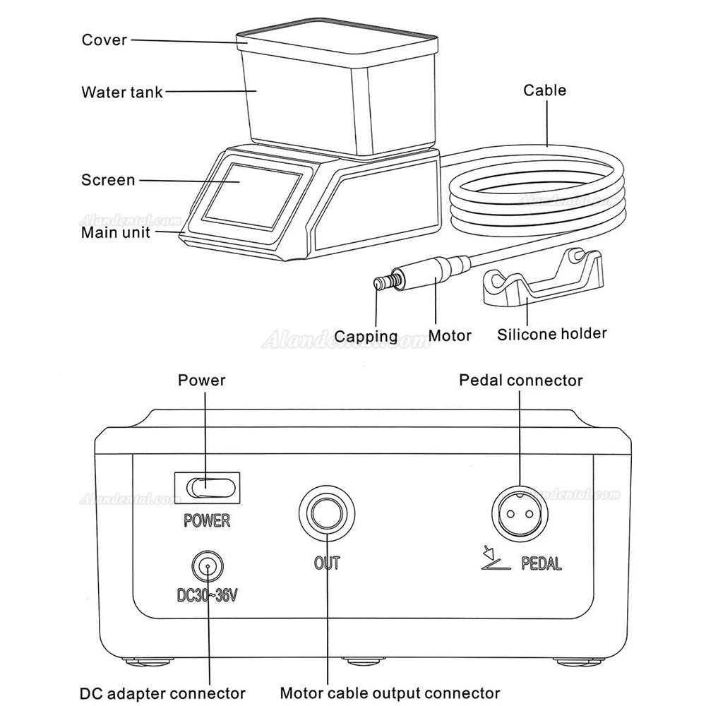 Dental Brushless Electric Motor Surgery System WM-E5  with Led Light & Own Water Supply System
